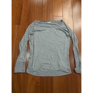 C&C Sport Gray Long Sleeve Top Women Size L Casual Athletic Shirt